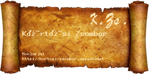 Kürtösi Zsombor névjegykártya