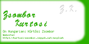 zsombor kurtosi business card